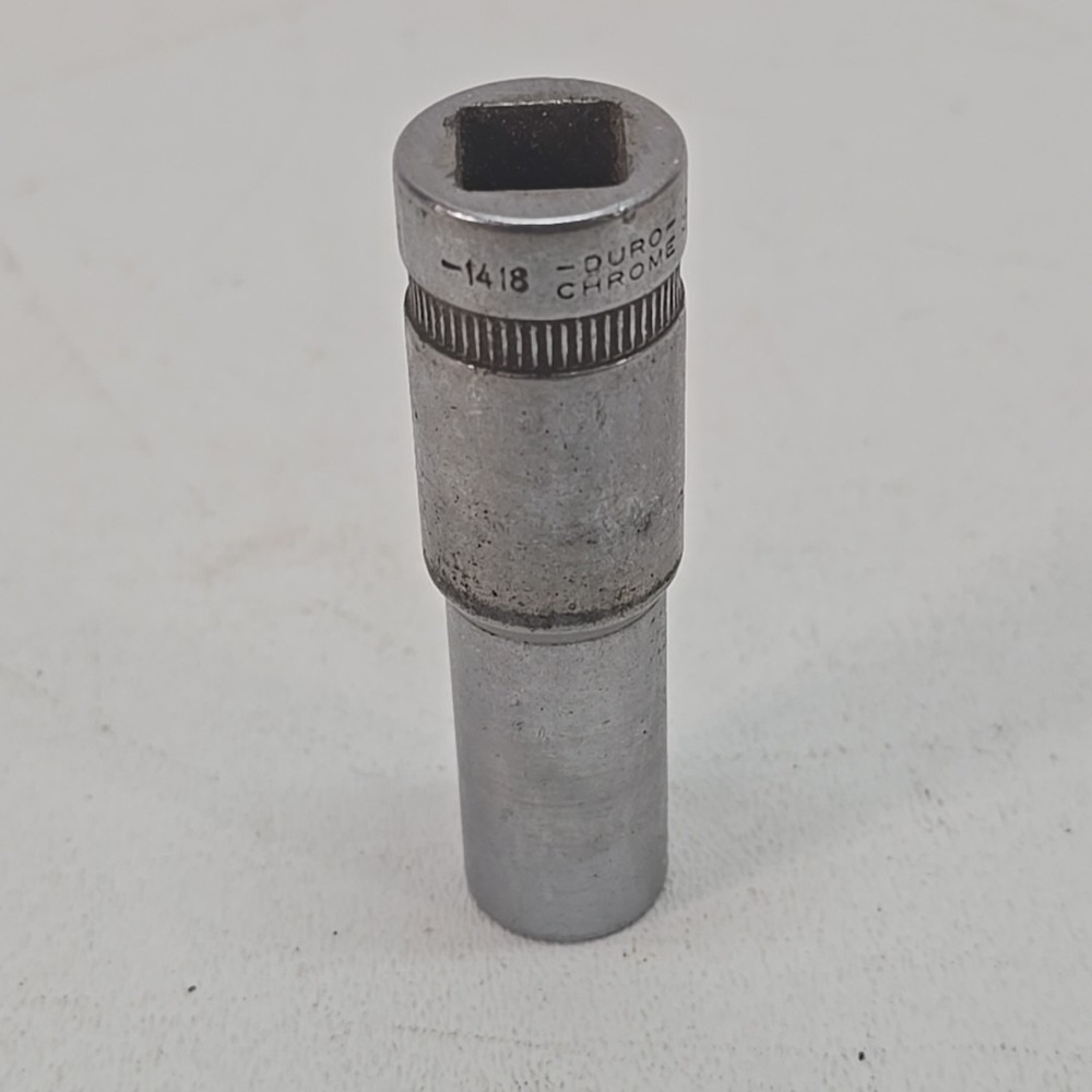 Vintage Duro-Chrome 1418 1/2" Drive Deep 9/16" Socket USA